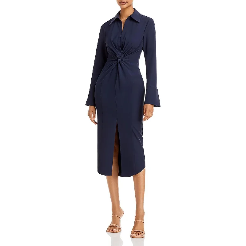 Cinq a Sept Womens Midi Long Sleeve Wear To Work Dress