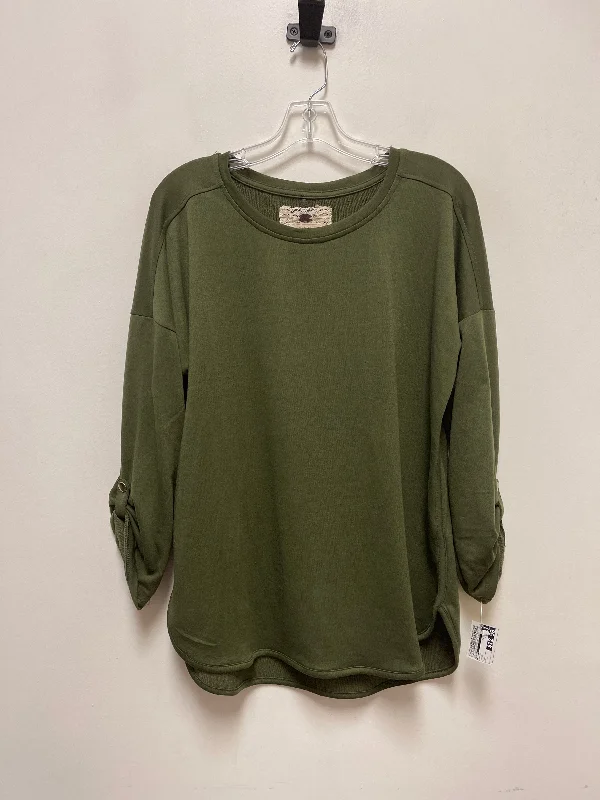 Top Long Sleeve By Cupio In Green, Size: L