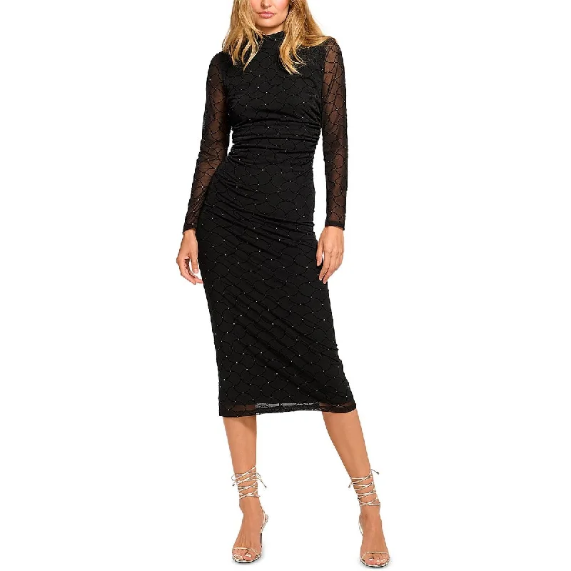 Ramy Brook Womens Midi Embellished Bodycon Dress