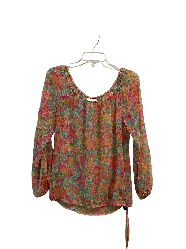 Top Long Sleeve By Loft In Floral Print, Size: Xs