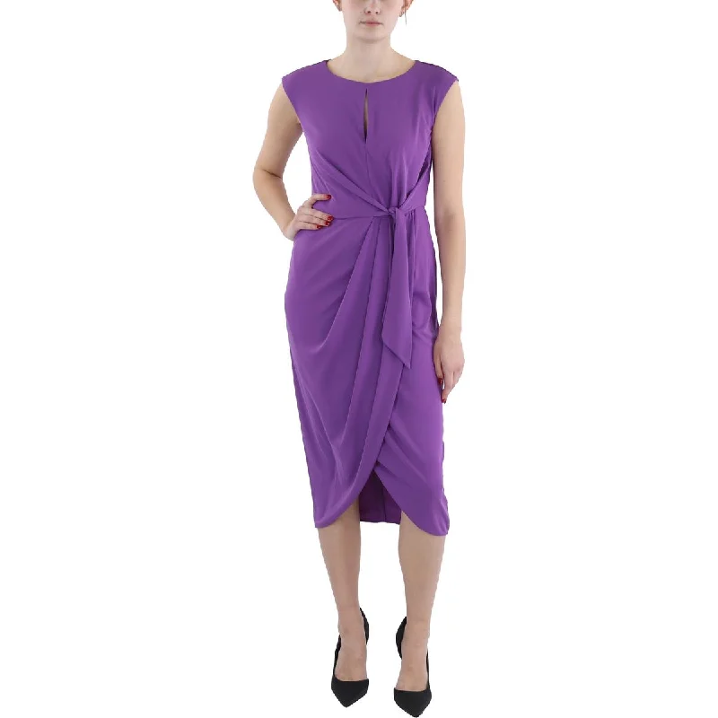 Lauren Ralph Lauren Womens Midi Sleeveless Evening Dress