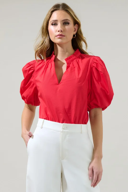 Damar Gretna Ruffle Top