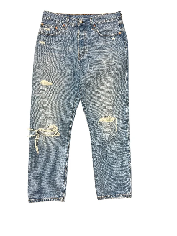 Jeans Straight By Levis Capital E In Blue Denim, Size: 6