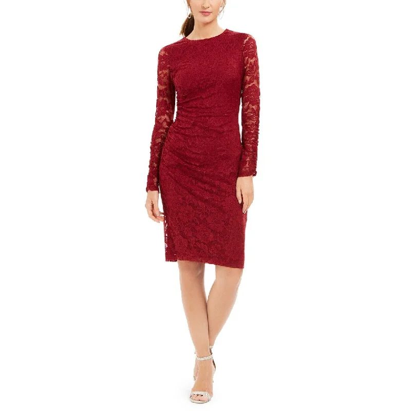 Vince Camuto Women's Stretch Lace Bodycon Dress Red Size 4