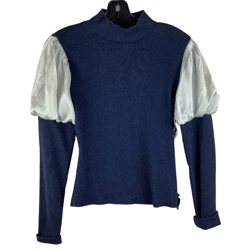 Top Long Sleeve By Cmc In Navy, Size: S