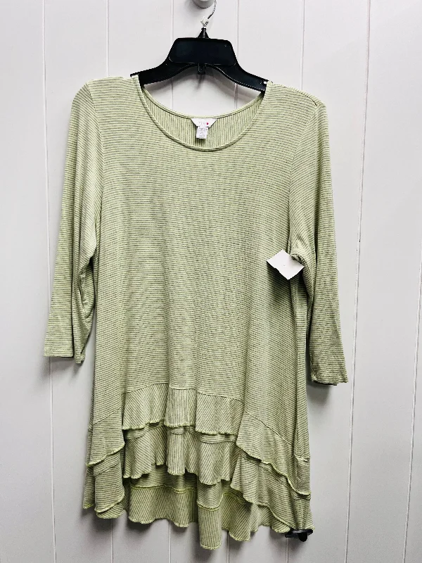 Top Long Sleeve By Intro In Green, Size: L