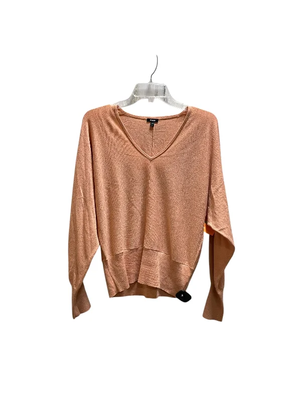 Top Long Sleeve By Express In Orange, Size: M