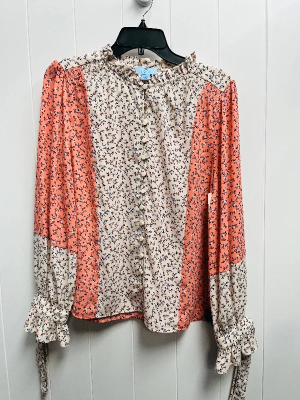 Top Long Sleeve By Cece In Pink, Size: L