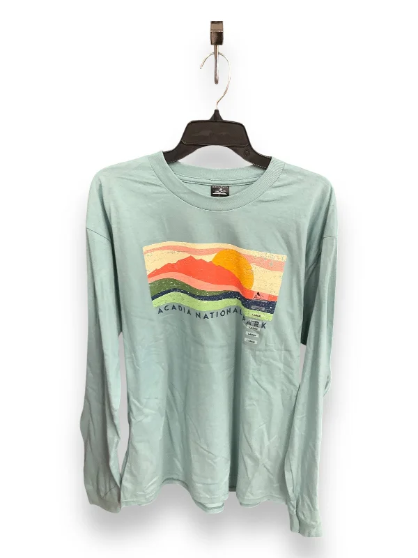 Top Long Sleeve By Clothes Mentor In Teal, Size: L