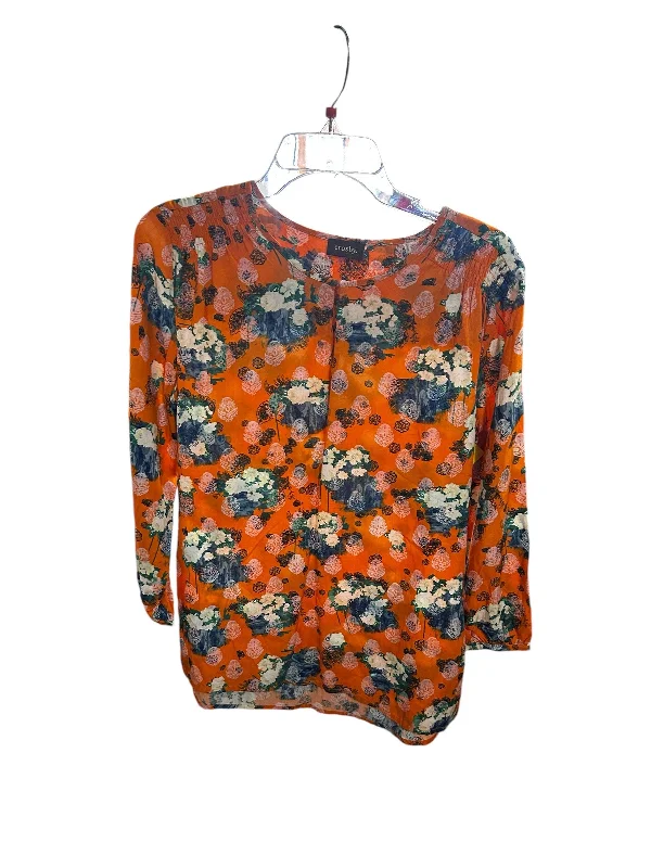 Top Long Sleeve By Crosby In Orange, Size: S