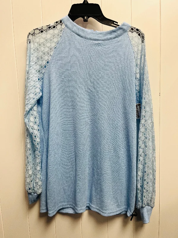 Top Long Sleeve By Clothes Mentor In Blue, Size: L