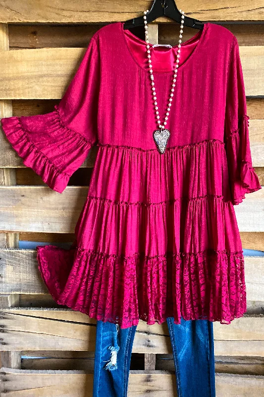 AHB EXCLUSIVE: Like A Dream To Me Tunic - Crimson