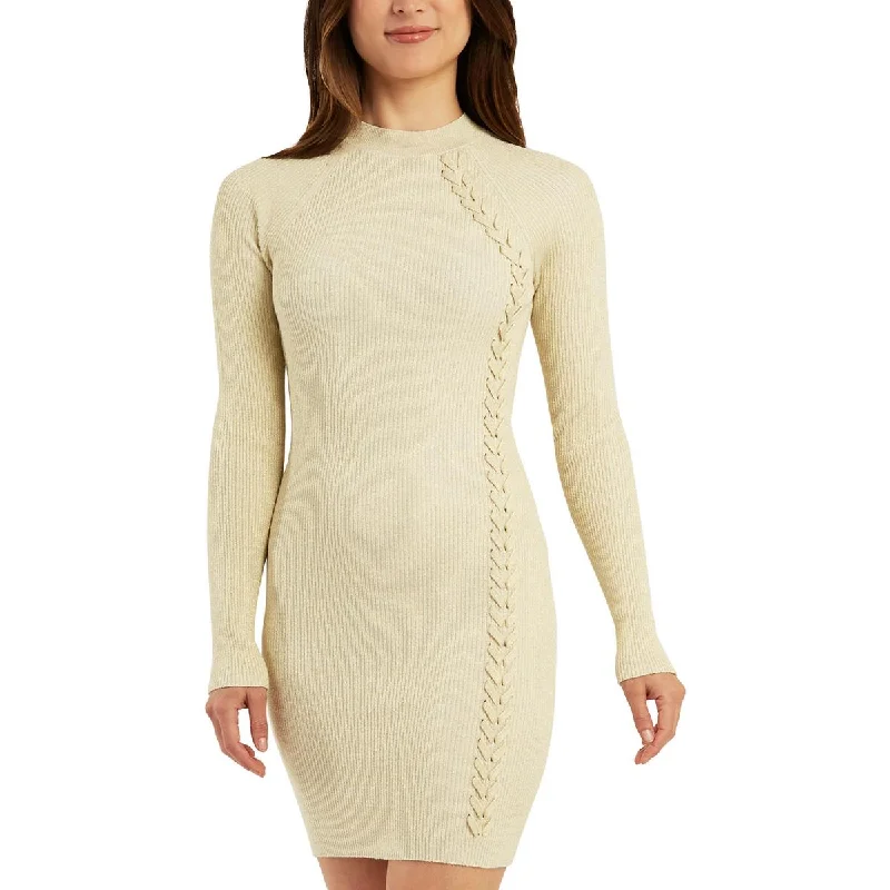 BCX Womens Juniors Ribbed Midi Sweaterdress