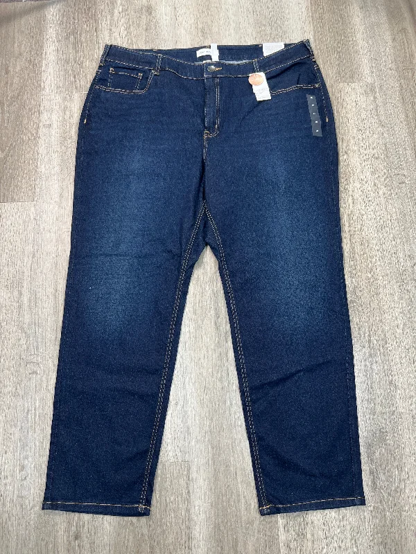 Jeans Straight By Lane Bryant In Blue Denim, Size: 28