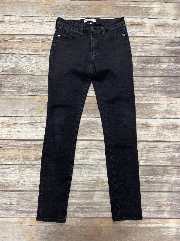 Jeans Skinny By Abercrombie And Fitch In Black, Size: 6