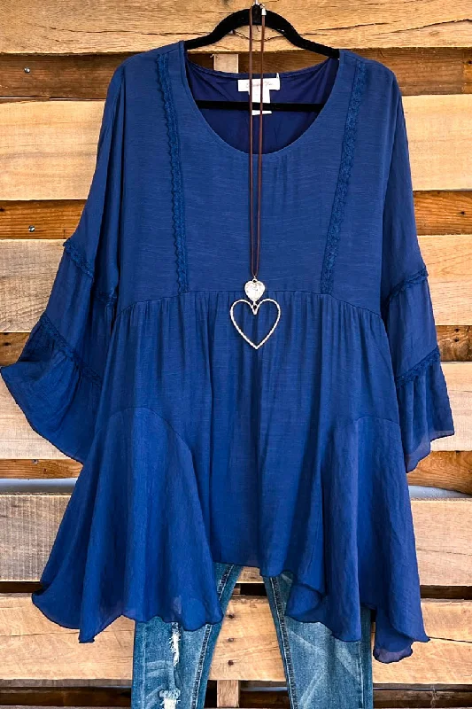 Take My Hand Tunic - Navy Blue