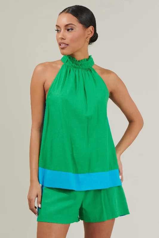 Judy Diedra Color Block Top