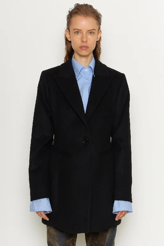 Wool Cashmere Long Blazer