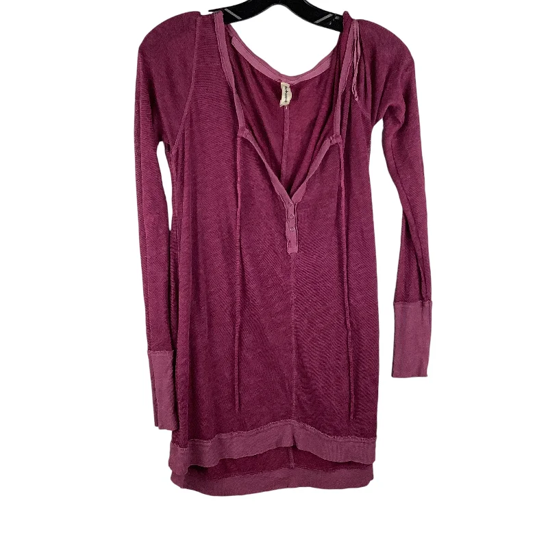 Top Long Sleeve By We The Free In Purple, Size: Petite   S