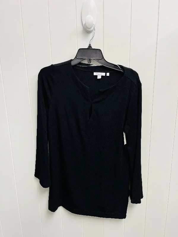 Top Long Sleeve By Chicos In Black, Size: M