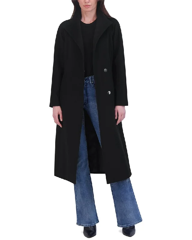 Tahari Wool-Blend Wrap Coat