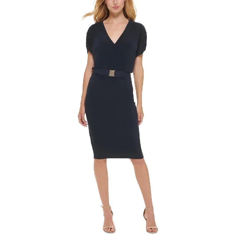 Tommy Hilfiger Womens Work Midi Sheath Dress