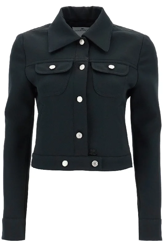 Courreges Women's Twill Trucker Jacket In