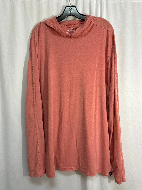 Top Long Sleeve By L.l. Bean In Peach, Size: Xxl TALL