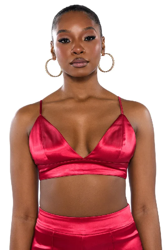 SPRING SATIN BRALETTE