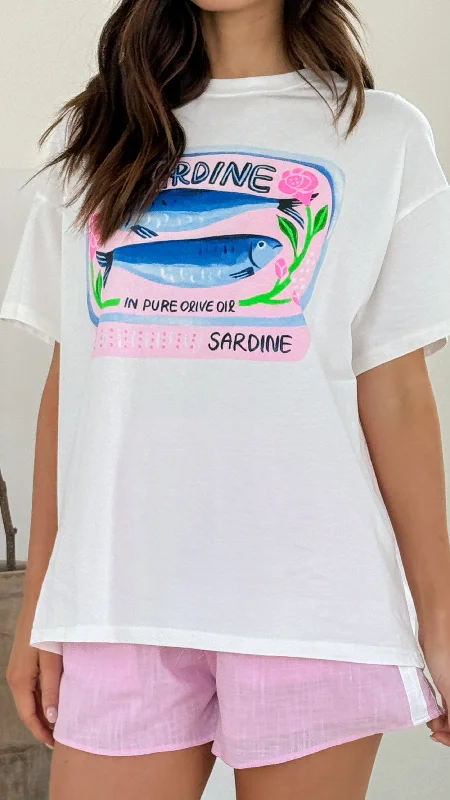 Sardines Shirt and Shorts Set - Pink