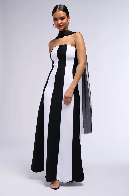 RING LEADER STRIPED MAXI DRESS