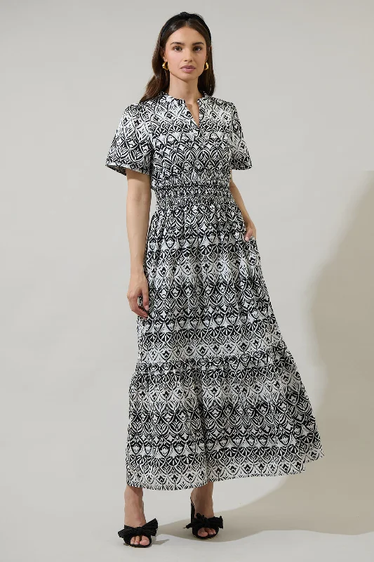 La Palma Floral Belraj Poplin Maxi Dress