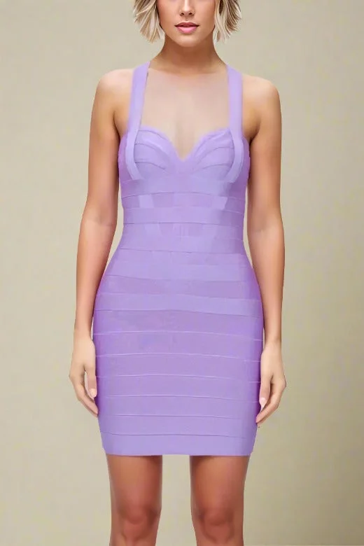 Mara Bandage Mini Dress - Violet Purple