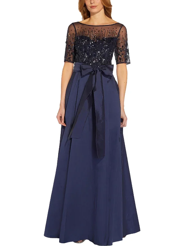 Womens Embellished Belt Maxi Dress