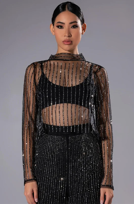 SELENA LONG SLEEVE EMBELLISHED TOP