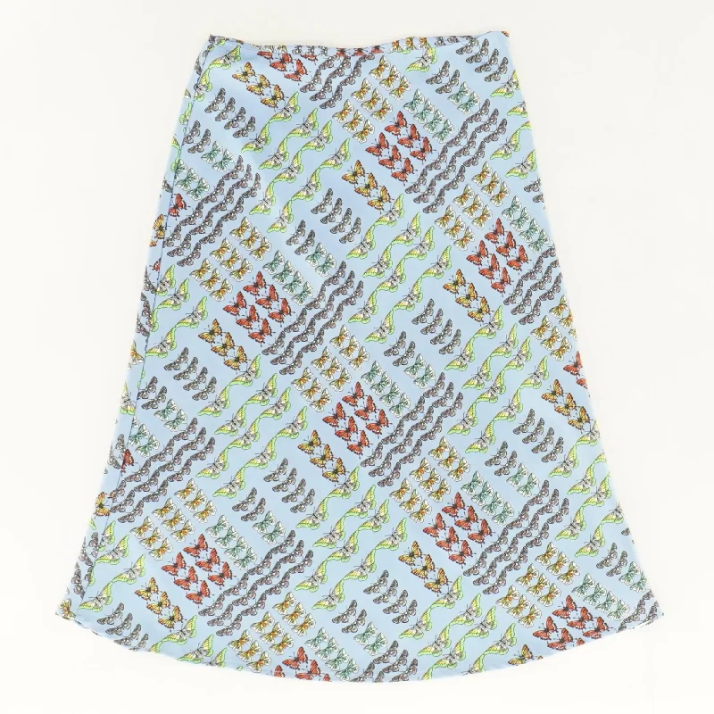 Blue Animal Midi Skirt