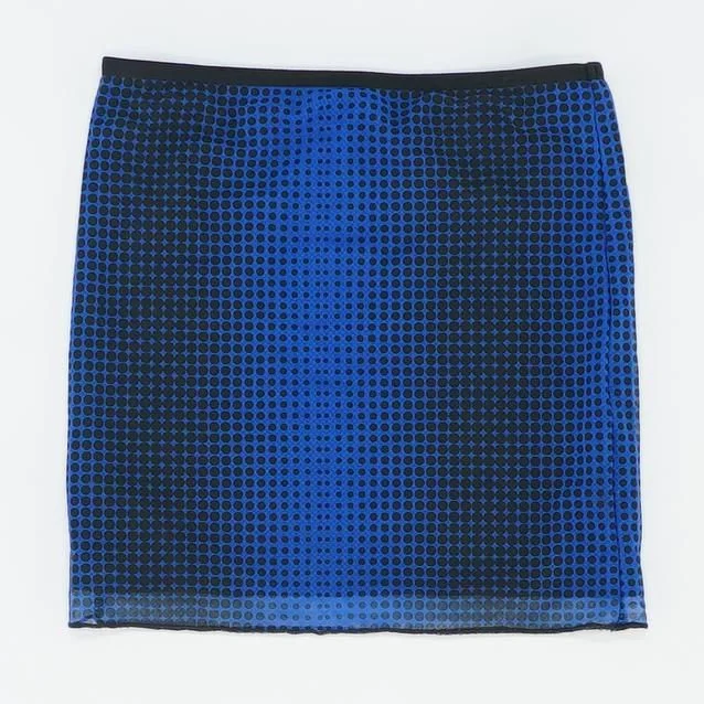 Blue Polka Dot Mini Skirt