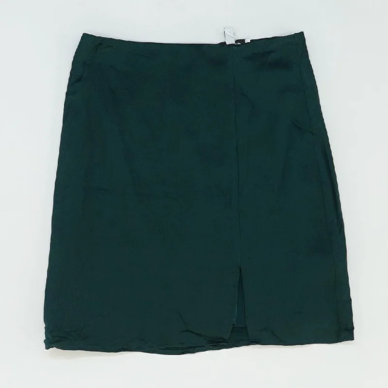 Green Solid Mini Skirt