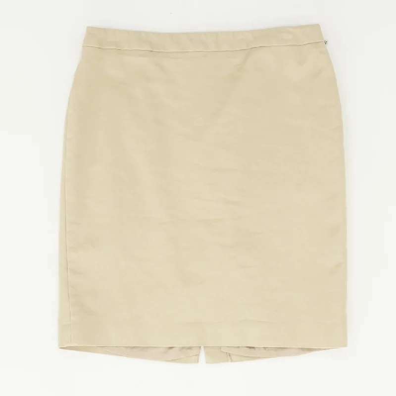 Tan Solid Mini Skirt