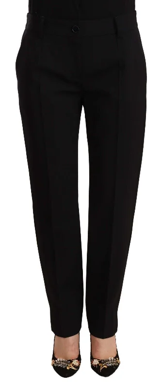 Dolce & Gabbana Elegant Tailo Wool Blend Women's Trousers