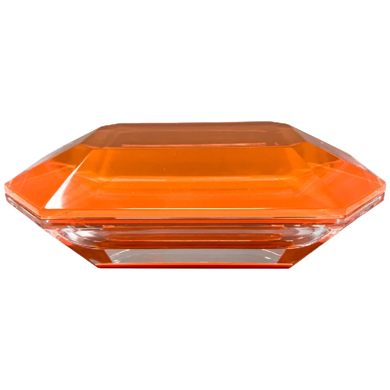 Acrylic Gem Shaped Vault Box with Lid