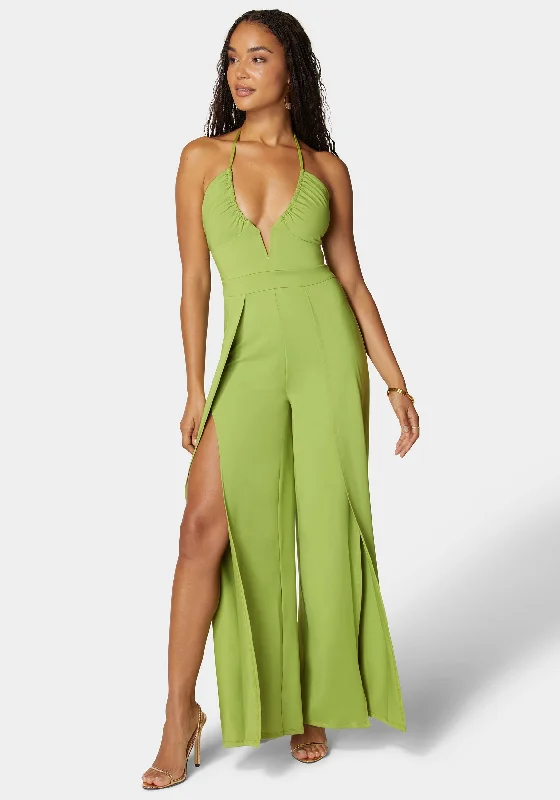 Strappy Slit Leg Jumpsuit