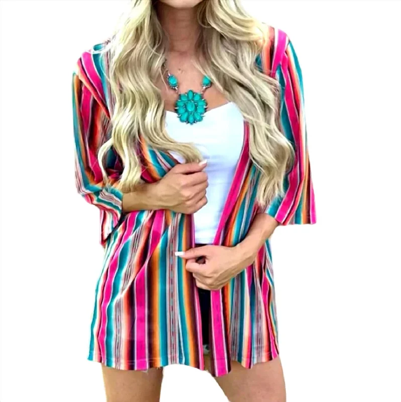 Serape Vibe Cardigan In Multi