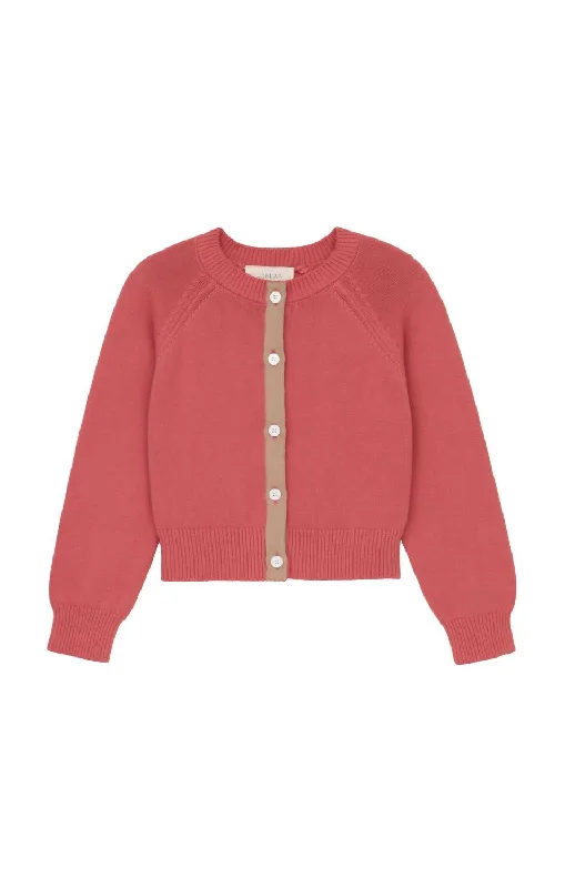 The Tiny Cardigan In Guava