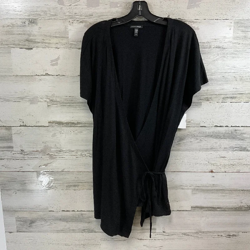 Top Short Sleeve By Eileen Fisher In Black, Size: 2x