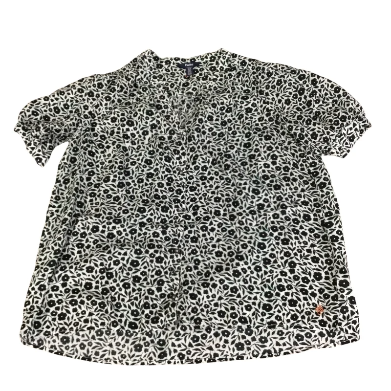 Top Short Sleeve By Hatley In Black & White, Size: Sp