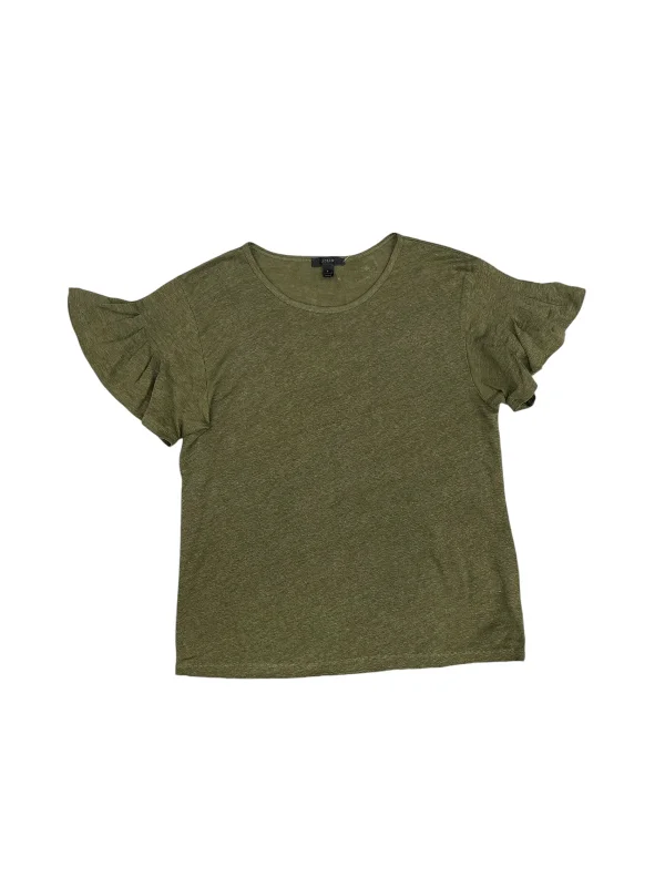 Top Short Sleeve By J. Crew In Green, Size: S