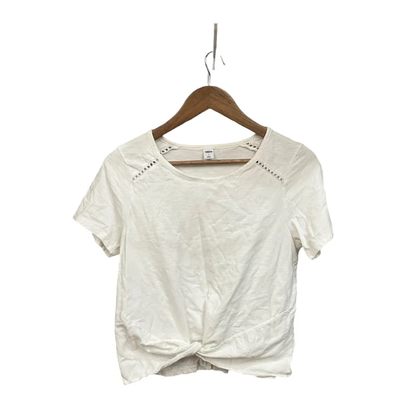 Top Short Sleeve By Old Navy In White, Size: M