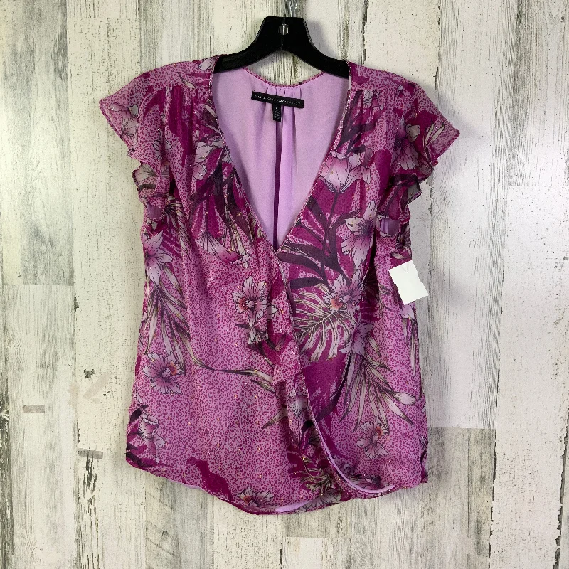 Top Short Sleeve By White House Black Market In Pink, Size: S